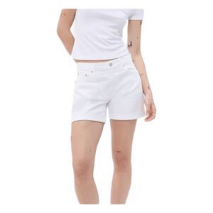 Gap 1969 Original 5 Pocket Jean Shorts High Rise White Cuffed Denim 12